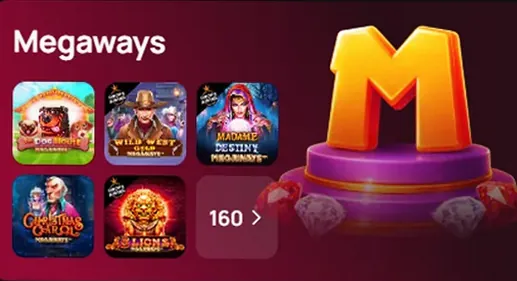 Коллекция Megaways : 160 игр